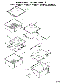 03 - Refrigerator Shelf Parts parts for Whirlpool Refrigerator GD2SHAXNQ01 from AppliancePartsPros.com