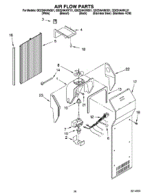 12 - Air Flow Parts, Optional Parts parts for Whirlpool Refrigerator GD2SHAXNL01 from AppliancePartsPros.com