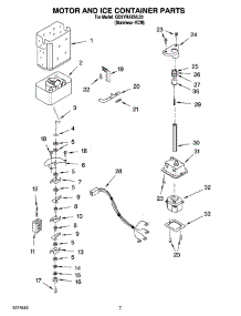 05 - Motor And Ice Container Parts parts for Whirlpool Refrigerator GD5YHAXNL03 from AppliancePartsPros.com