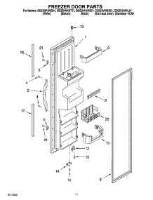 07 - Freezer Door Parts parts for Whirlpool Refrigerator GD2SHAXNT01 from AppliancePartsPros.com