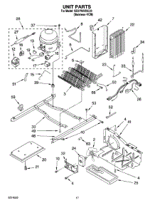 11 - Unit Parts parts for Whirlpool Refrigerator GD5YHAXNL03 from AppliancePartsPros.com