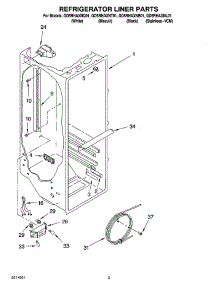 02 - Refrigerator Liner Parts parts for Whirlpool Refrigerator GD5RHAXNT01 from AppliancePartsPros.com