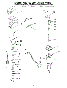 05 - Motor And Ice Container Parts parts for Whirlpool Refrigerator GC5SHEXNB03 from AppliancePartsPros.com