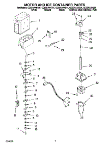 05 - Motor And Ice Container Parts parts for Whirlpool Refrigerator GD5SHAXNT01 from AppliancePartsPros.com