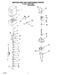 05 - Motor And Ice Container Parts parts for Whirlpool Refrigerator GD5PHAXMS11 from AppliancePartsPros.com