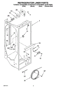 02 - Refrigerator Liner Parts parts for Whirlpool Refrigerator GC3PHEXNS03 from AppliancePartsPros.com