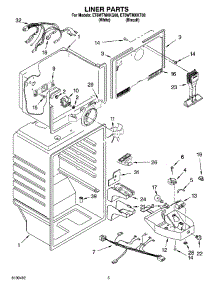03 - Liner Parts parts for Whirlpool Refrigerator ET8WTMXKT08 from AppliancePartsPros.com