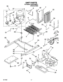 11 - Unit Parts parts for Whirlpool Refrigerator GD5PHAXMS11 from AppliancePartsPros.com