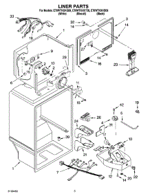 03 - Liner Parts parts for Whirlpool Refrigerator ET8WTKXKQ09 from AppliancePartsPros.com