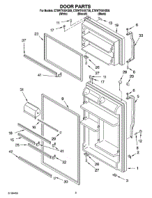 02 - Door Parts parts for Whirlpool Refrigerator ET8WTKXKT09 from AppliancePartsPros.com