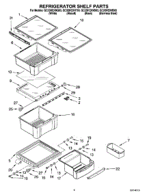 03 - Refrigerator Shelf Parts parts for Whirlpool Refrigerator GC3SHEXNS03 from AppliancePartsPros.com