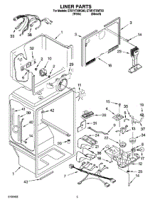 03 - Liner Parts parts for Whirlpool Refrigerator ET9FHTXMQ03 from AppliancePartsPros.com