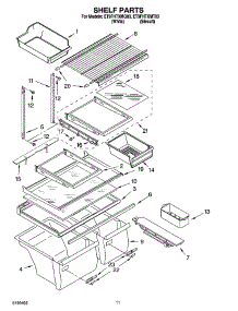 06 - Shelf Parts parts for Whirlpool Refrigerator ET9FHTXMQ03 from AppliancePartsPros.com