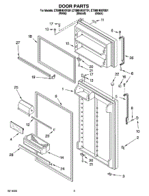 02 - Door Parts parts for Whirlpool Refrigerator ET8MHMXRQ01 from AppliancePartsPros.com