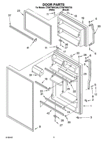 02 - Door Parts parts for Whirlpool Refrigerator ET8WTMXKQ08 from AppliancePartsPros.com