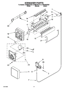 05 - Icemaker Parts parts for Whirlpool Refrigerator ET8MHMXRQ01 from AppliancePartsPros.com