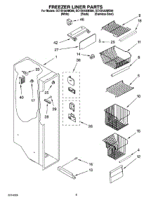 04 - Freezer Liner Parts parts for Whirlpool Refrigerator GC1SHAXMS00 from AppliancePartsPros.com
