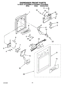 08 - Dispenser Front Parts parts for Whirlpool Refrigerator GC1SHAXMQ00 from AppliancePartsPros.com