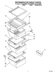 03 - Refrigerator Shelf Parts parts for Whirlpool Refrigerator GC1SHAXMB00 from AppliancePartsPros.com
