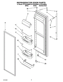 06 - Refrigerator Door Parts parts for Whirlpool Refrigerator GC1SHAXMS00 from AppliancePartsPros.com