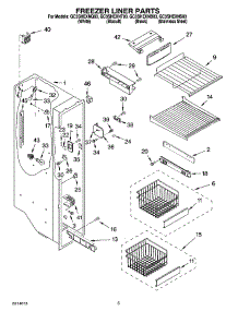 04 - Freezer Liner Parts parts for Whirlpool Refrigerator GC3SHEXNB03 from AppliancePartsPros.com