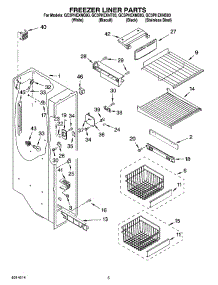 04 - Freezer Liner Parts parts for Whirlpool Refrigerator GC3PHEXNQ03 from AppliancePartsPros.com