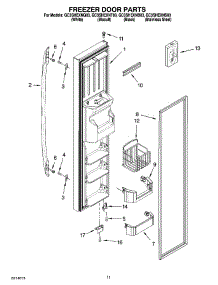 07 - Freezer Door Parts parts for Whirlpool Refrigerator GC3SHEXNT03 from AppliancePartsPros.com