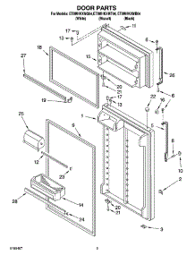 02 - Door Parts parts for Whirlpool Refrigerator ET8MHKXMB04 from AppliancePartsPros.com