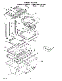 06 - Shelf Parts, Optional Parts parts for Whirlpool Refrigerator ET1CHMXKB06 from AppliancePartsPros.com