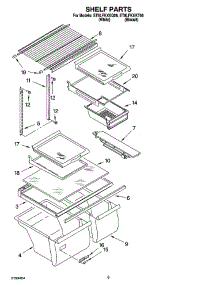 05 - Shelf Parts, Optional Parts parts for Whirlpool Refrigerator ET8LFKXKQ06 from AppliancePartsPros.com