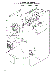 05 - Icemaker Parts parts for Whirlpool Refrigerator ET1MHMXRT01 from AppliancePartsPros.com