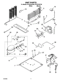04 - Unit Parts parts for Whirlpool Refrigerator ET1WTKXKQ06 from AppliancePartsPros.com