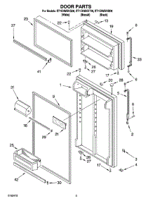 02 - Door Parts parts for Whirlpool Refrigerator ET1CHMXKQ06 from AppliancePartsPros.com