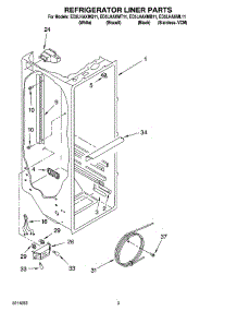 02 - Refrigerator Liner Parts parts for Whirlpool Refrigerator ED5LHAXMT11 from AppliancePartsPros.com