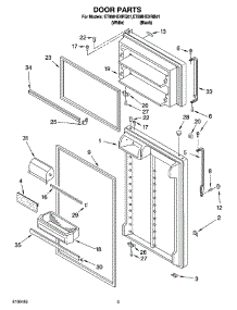 02 - Door Parts parts for Whirlpool Refrigerator ET8MHEXRB01 from AppliancePartsPros.com