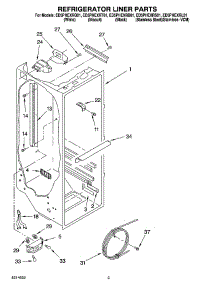02 - Refrigerator Liner Parts parts for Whirlpool Refrigerator ED5PHEXRS01 from AppliancePartsPros.com