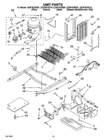 09 - Unit Parts parts for Whirlpool Refrigerator ED5PHEXRS01 from AppliancePartsPros.com
