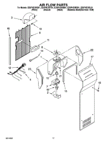 10 - Air Flow Parts parts for Whirlpool Refrigerator ED5PHEXRS01 from AppliancePartsPros.com