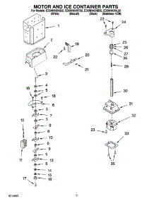 05 - Motor And Ice Container Parts parts for Whirlpool Refrigerator ED5NHAXNL02 from AppliancePartsPros.com