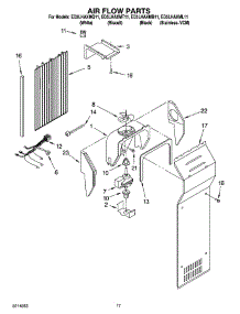 10 - Air Flow Parts parts for Whirlpool Refrigerator ED5LHAXMT11 from AppliancePartsPros.com