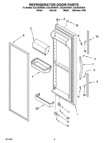 06 - Refrigerator Door Parts parts for Whirlpool Refrigerator ED5JHGXRT01 from AppliancePartsPros.com