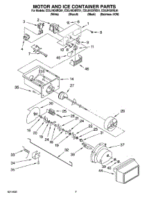 05 - Motor And Ice Container Parts parts for Whirlpool Refrigerator ED5JHGXRQ01 from AppliancePartsPros.com