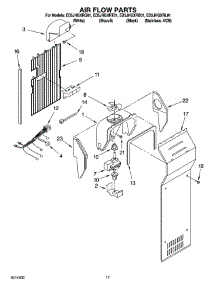 10 - Air Flow Parts parts for Whirlpool Refrigerator ED5JHGXRT01 from AppliancePartsPros.com