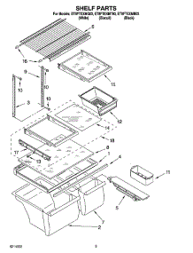 05 - Shelf Parts, Optional Parts parts for Whirlpool Refrigerator ET8FTEXMB03 from AppliancePartsPros.com