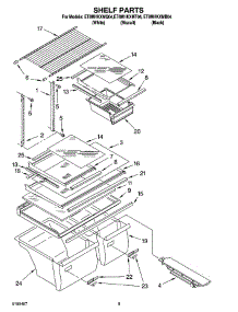 05 - Shelf Parts, Optional Parts parts for Whirlpool Refrigerator ET8MHKXMQ04 from AppliancePartsPros.com