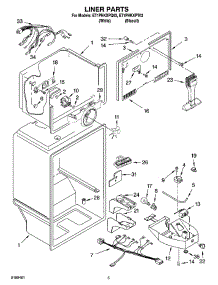 03 - Liner Parts parts for Whirlpool Refrigerator ET1PHKXPQ03 from AppliancePartsPros.com