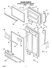 02 - Door Parts parts for Whirlpool Refrigerator ET1PHKXPT03 from AppliancePartsPros.com