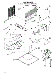 04 - Unit Parts parts for Whirlpool Refrigerator ET1PHKXPT03 from AppliancePartsPros.com