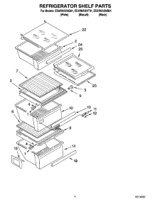 03 - Refrigerator Shelf Parts parts for Whirlpool Refrigerator ED5RHAXNQ01 from AppliancePartsPros.com