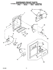 08 - Dispenser Front Parts parts for Whirlpool Refrigerator ED5NHAXNQ02 from AppliancePartsPros.com